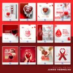 Pack 110 Artes editáveis - Junho Vermelho Photoshop PSD - Imagem 3
