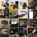 Pack 50 Artes editáveis photoshop - Tatuador, tatuagem - Imagem 4