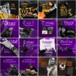 Pack 50 Artes editáveis photoshop - Tatuador, tatuagem - Imagem 3