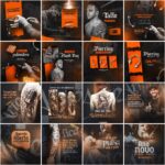 Pack 50 Artes editáveis photoshop - Tatuador, tatuagem - Imagem 2