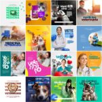 Pack 60 Artes editáveis photoshop - Veterinário - Imagem 2