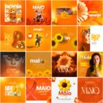 Pack 65 Artes editáveis photoshop -  Maio laranja - Imagem 5