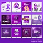 Pack 70 Artes editáveis Photoshop - Agosto Lilás - Imagem 3