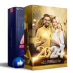 Pack155 Artes editáveis Photoshop -  Ano novo ,reveillion 2024