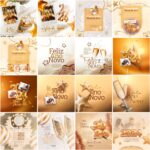 Pack155 Artes editáveis Photoshop -  Ano novo ,reveillion 2024 - Imagem 7