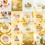 Pack155 Artes editáveis Photoshop -  Ano novo ,reveillion 2024 - Imagem 5