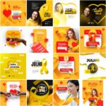 Pack 50 Artes editáveis photoshop - Julho Amarelo - Imagem 3