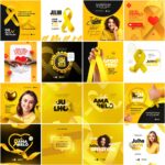 Pack 50 Artes editáveis photoshop - Julho Amarelo - Imagem 4